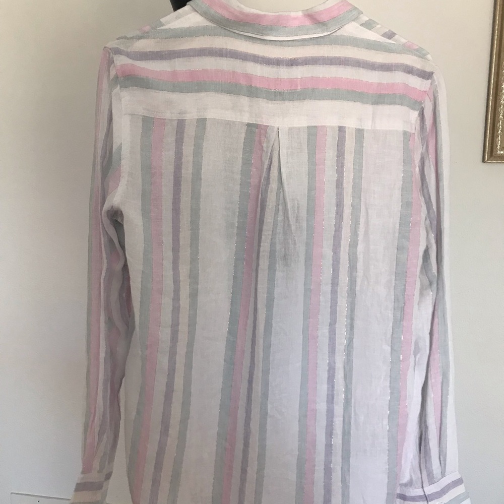 NWT Rails rainbow striped button down shirt xs - Picture 4 of 4